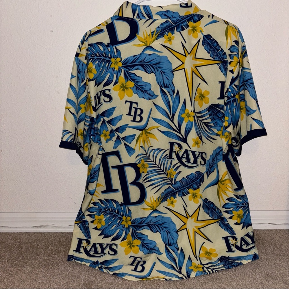Dave Wills Match-Up Tampa Bay Rays Baseball Hawaiian Shirt SGA Giveaway Size M - Picture 2 of 15